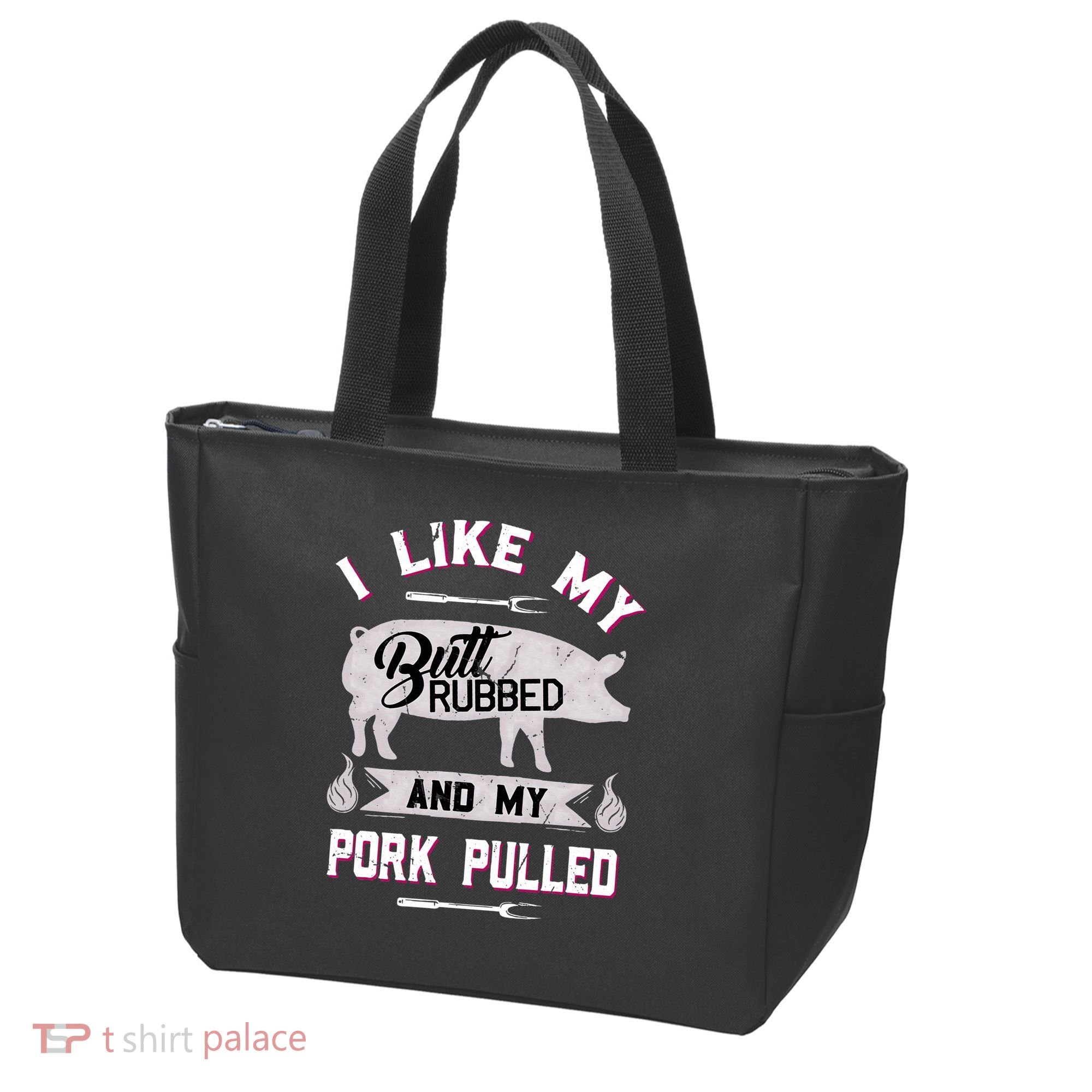Funny BBQ Grilling Quote Pig Pulled Pork Tote Bag
