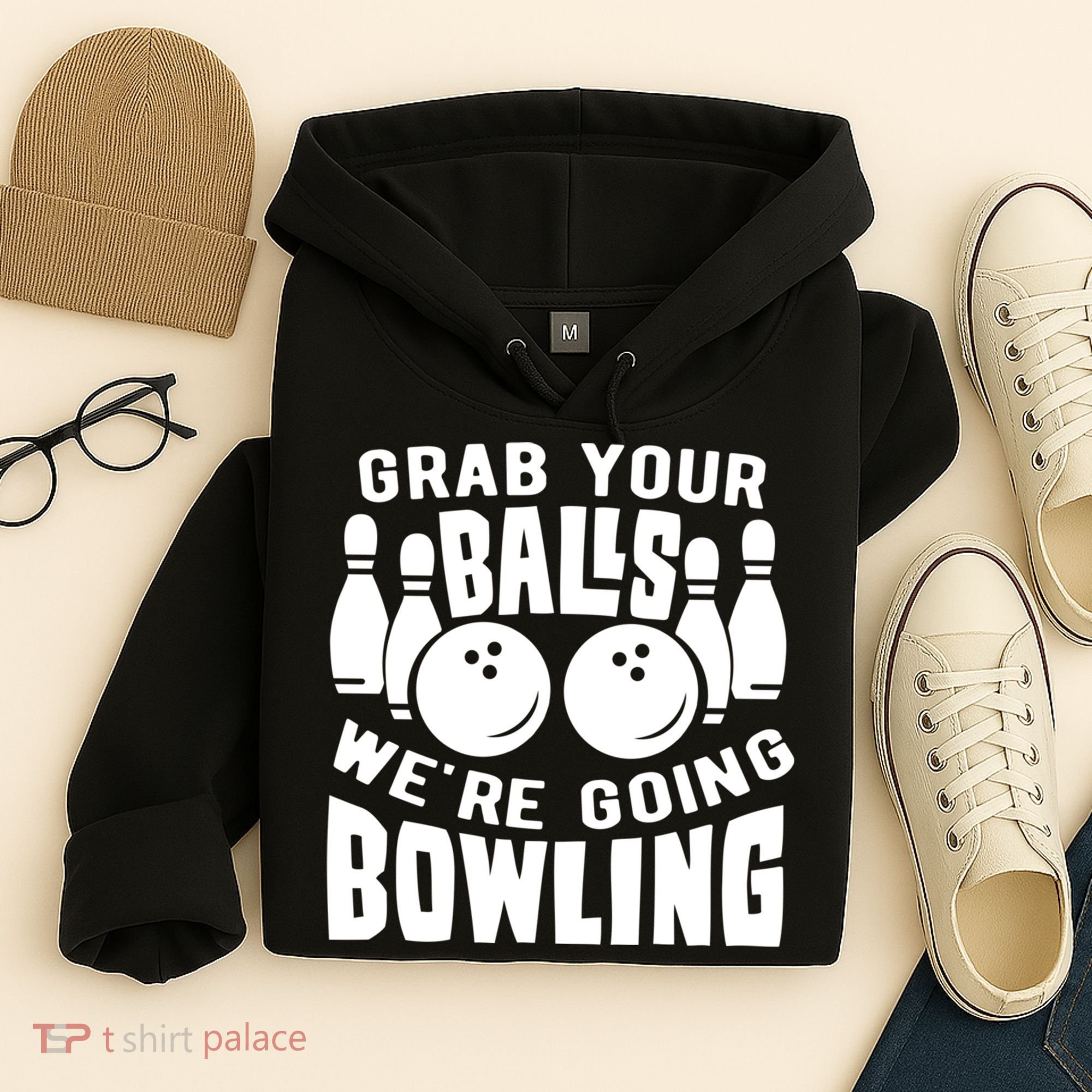Funny Bowler Grab Your Balls We're Going Bowling Gift Hoodie