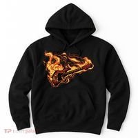 Fire Bass Guitar Rock Musician Hoodie thumb 0