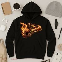 Fire Bass Guitar Rock Musician Hoodie thumb 3