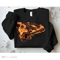 Fire Bass Guitar Rock Musician Sweatshirt thumb 2