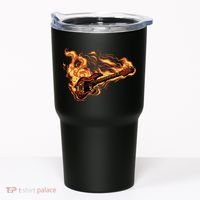 Fire Bass Guitar Rock Musician Tumbler thumb 0