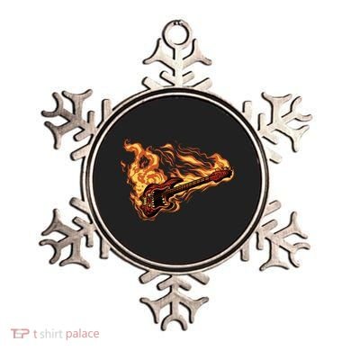 Fire Bass Guitar Rock Musician Ornament