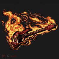 Fire Bass Guitar Rock Musician Baby Bodysuit thumb 2