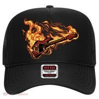 Fire Bass Guitar Rock Musician Hat thumb 0