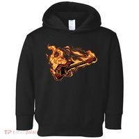 Fire Bass Guitar Rock Musician Toddler Hoodie thumb 0