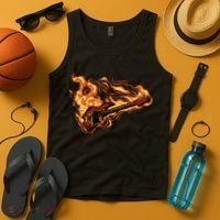 Fire Bass Guitar Rock Musician Tank Top thumb 4
