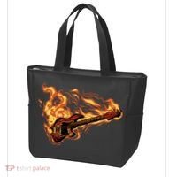 Fire Bass Guitar Rock Musician Tote Bag thumb 3