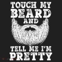 Funny Beard Gift For Men Touch My Beard And Tell Me I'm Pretty Gift Beanie thumb 2