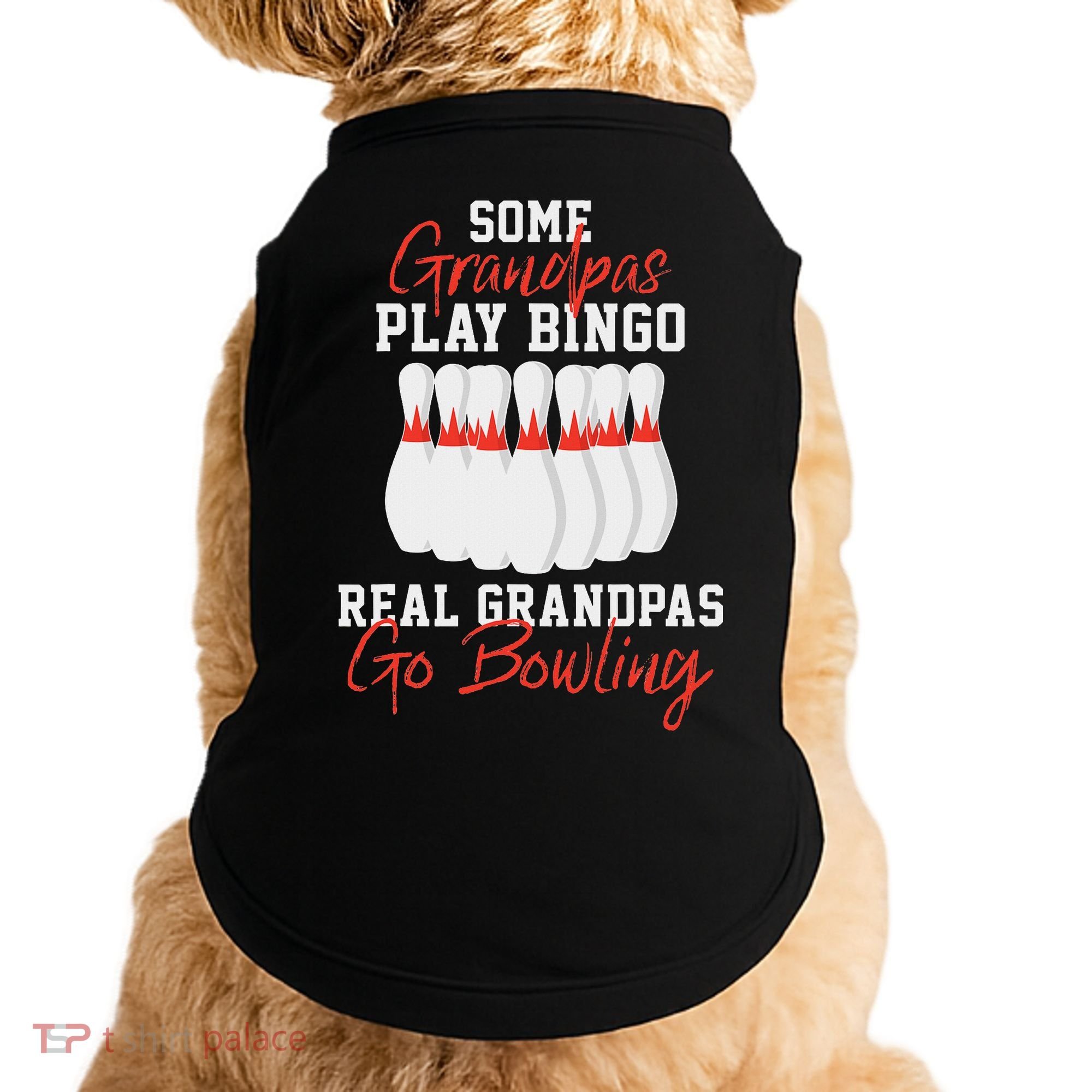 Funny Bowling Gift For Grandpa Or Dad Doggie Tank