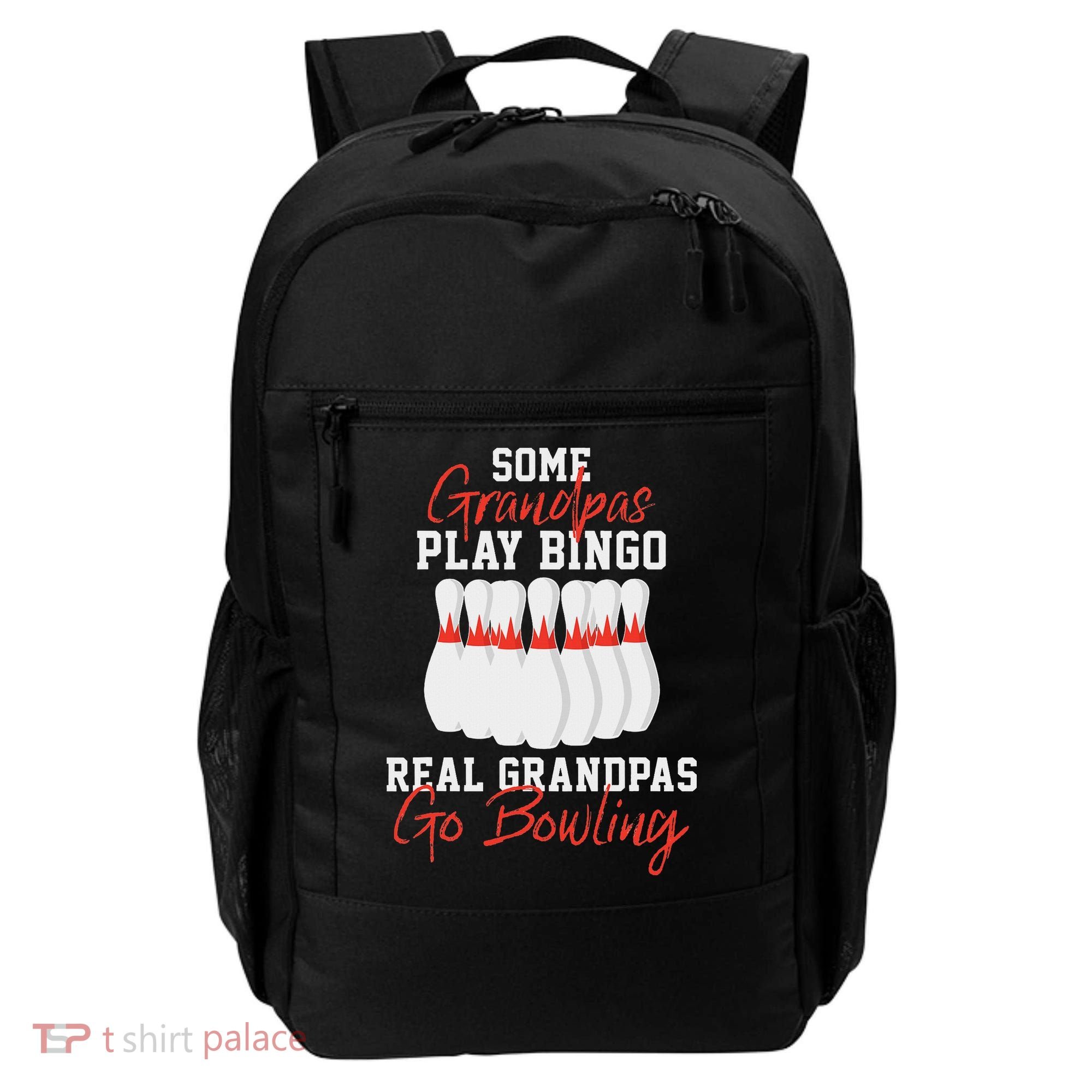 Funny Bowling Gift For Grandpa Or Dad Backpack