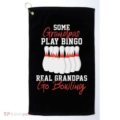 Funny Bowling Gift For Grandpa Or Dad Golf Towel