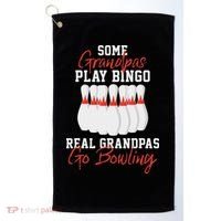 Funny Bowling Gift For Grandpa Or Dad Golf Towel thumb 0