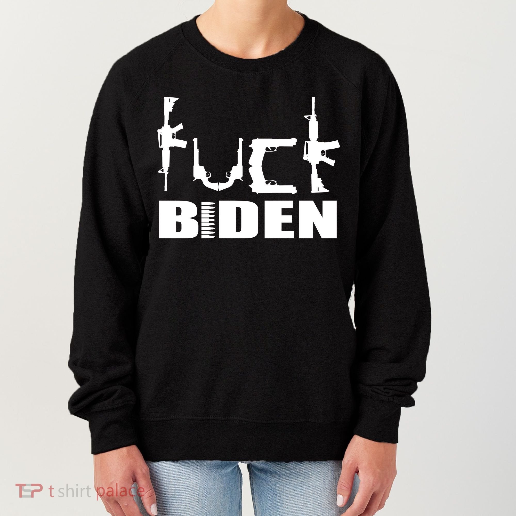 F*ck Biden Guns Logo Women's Sweatshirt