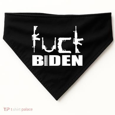 F*ck Biden Guns Logo USA-Made Doggie Bandana