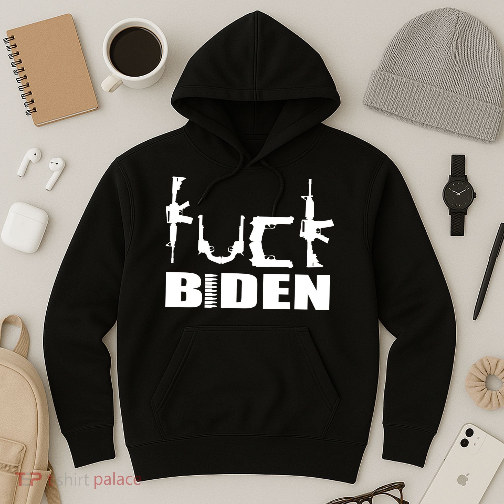 F*ck Biden Guns Logo Hoodie