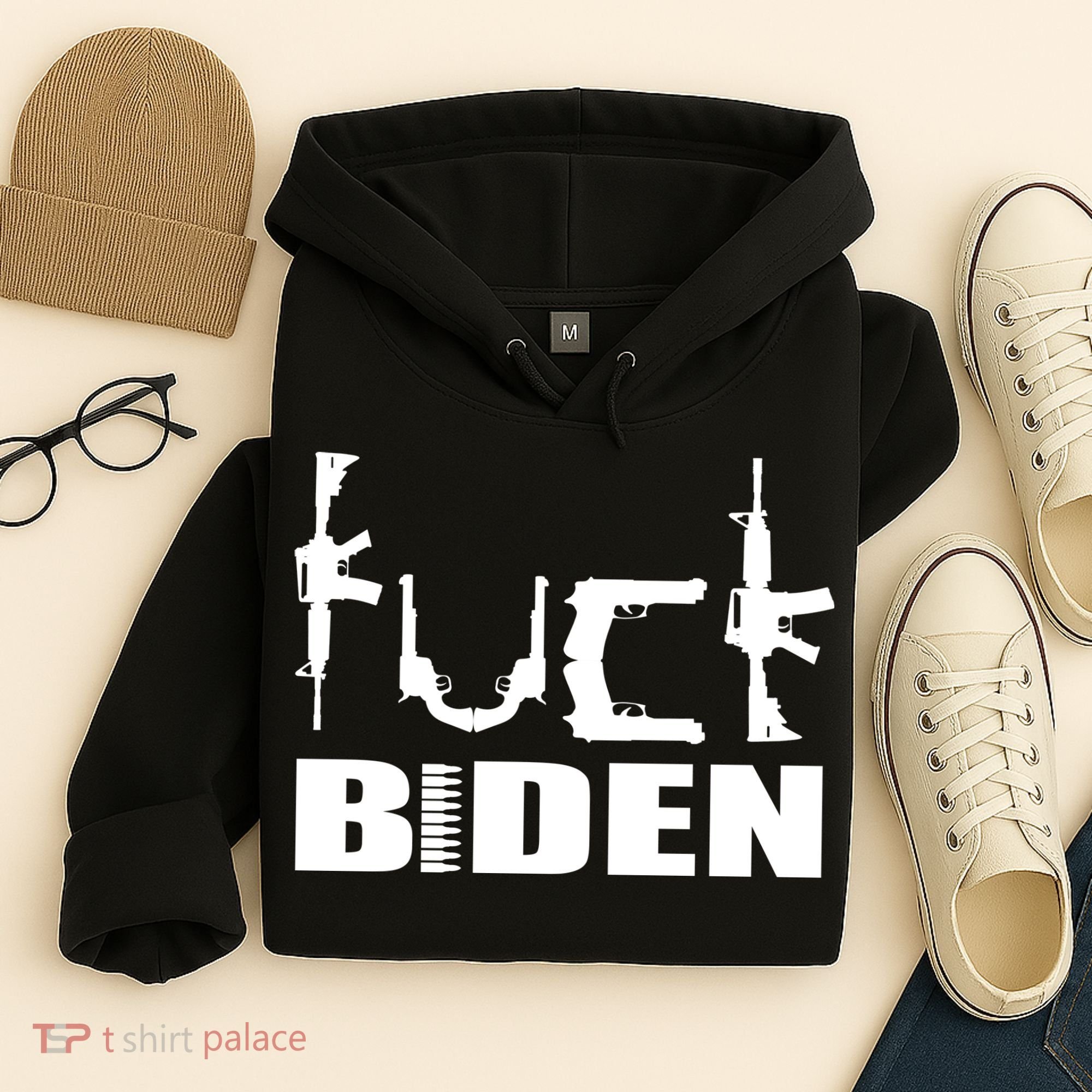 F*ck Biden Guns Logo Hoodie
