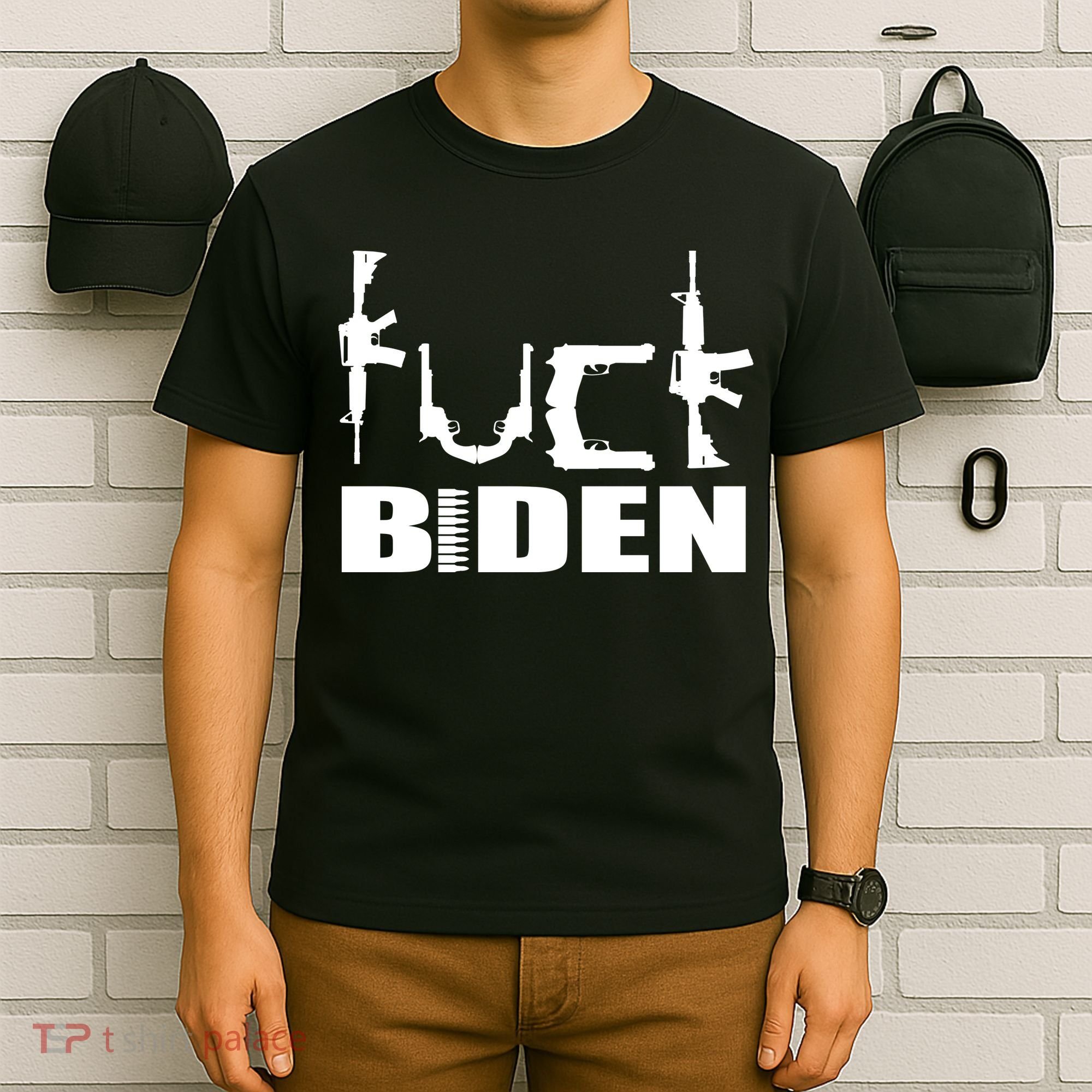 F*ck Biden Guns Logo T-Shirt