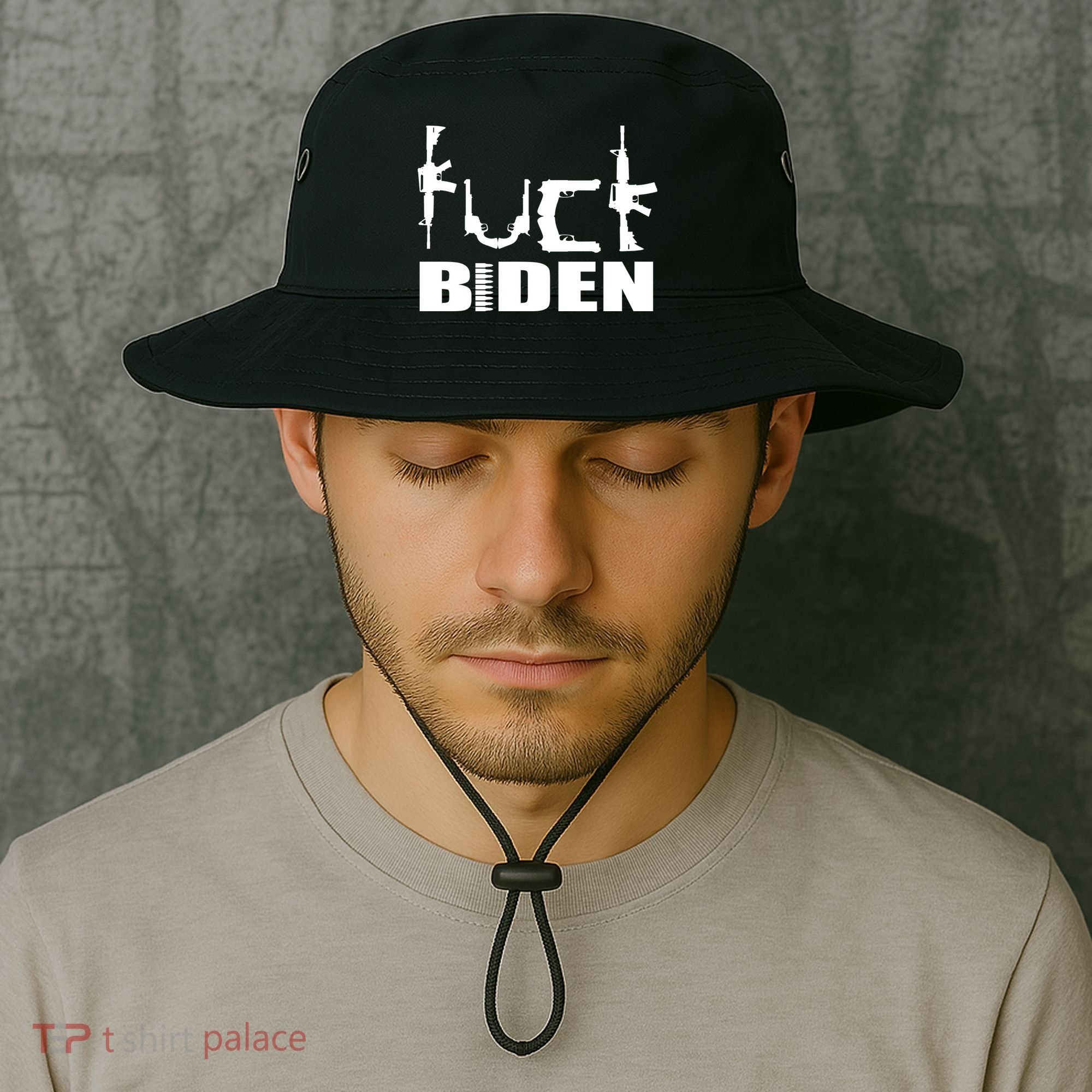 F*ck Biden Guns Logo Bucket Hat