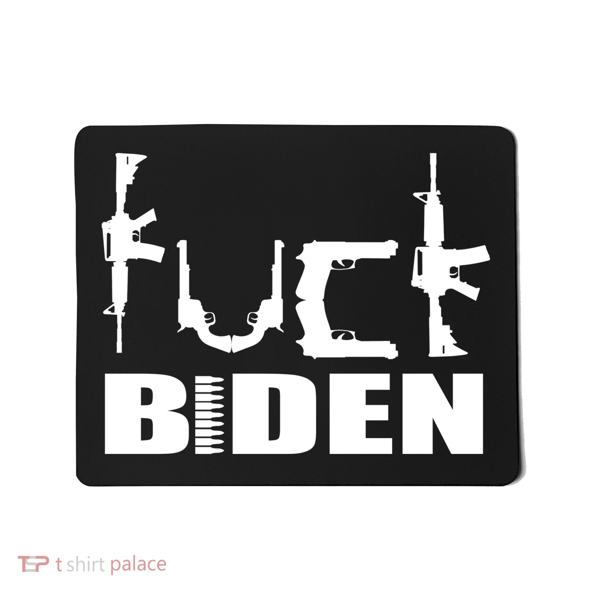 F*ck Biden Guns Logo Mousepad
