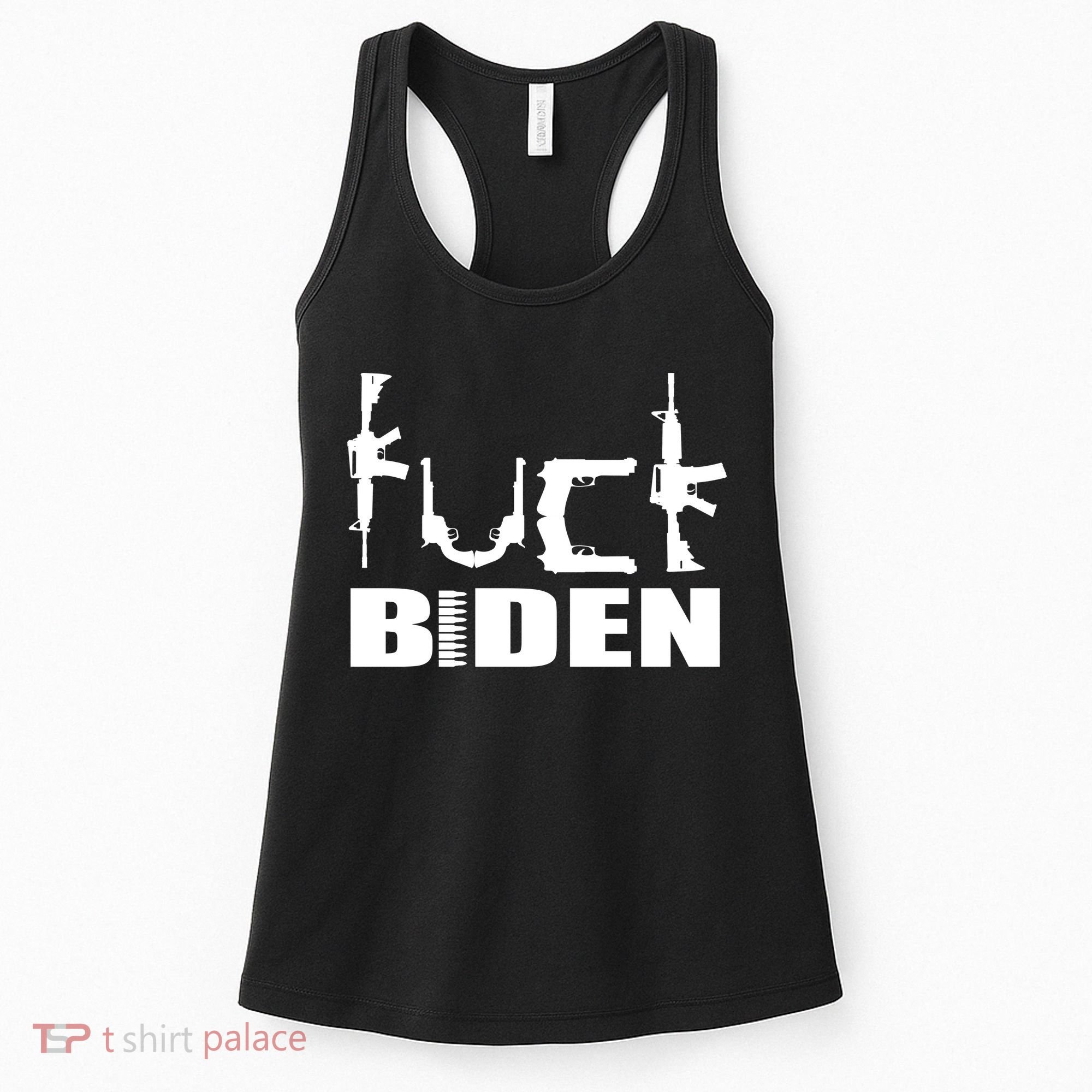 F*ck Biden Guns Logo Women's Tank Top