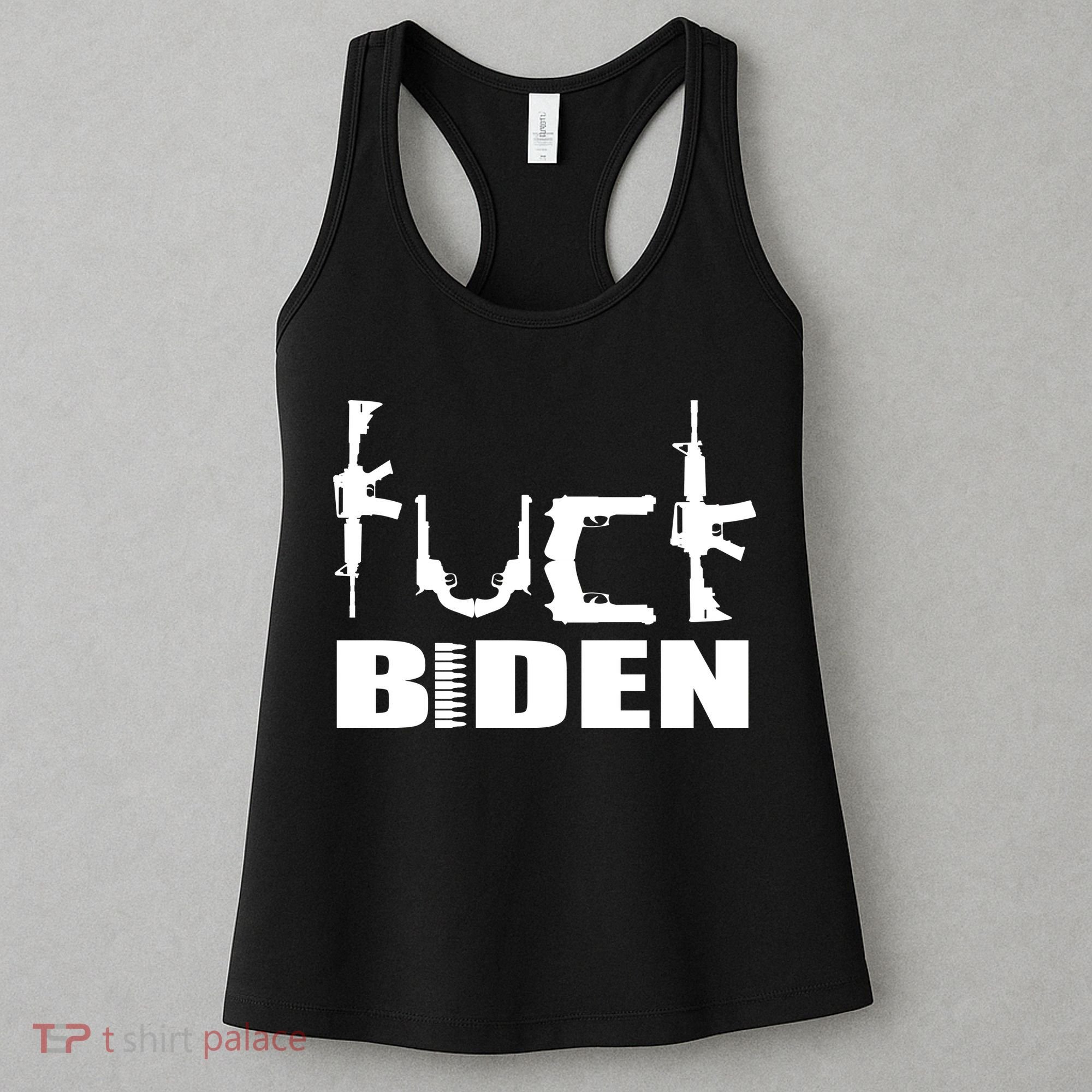 F*ck Biden Guns Logo Women's Tank Top