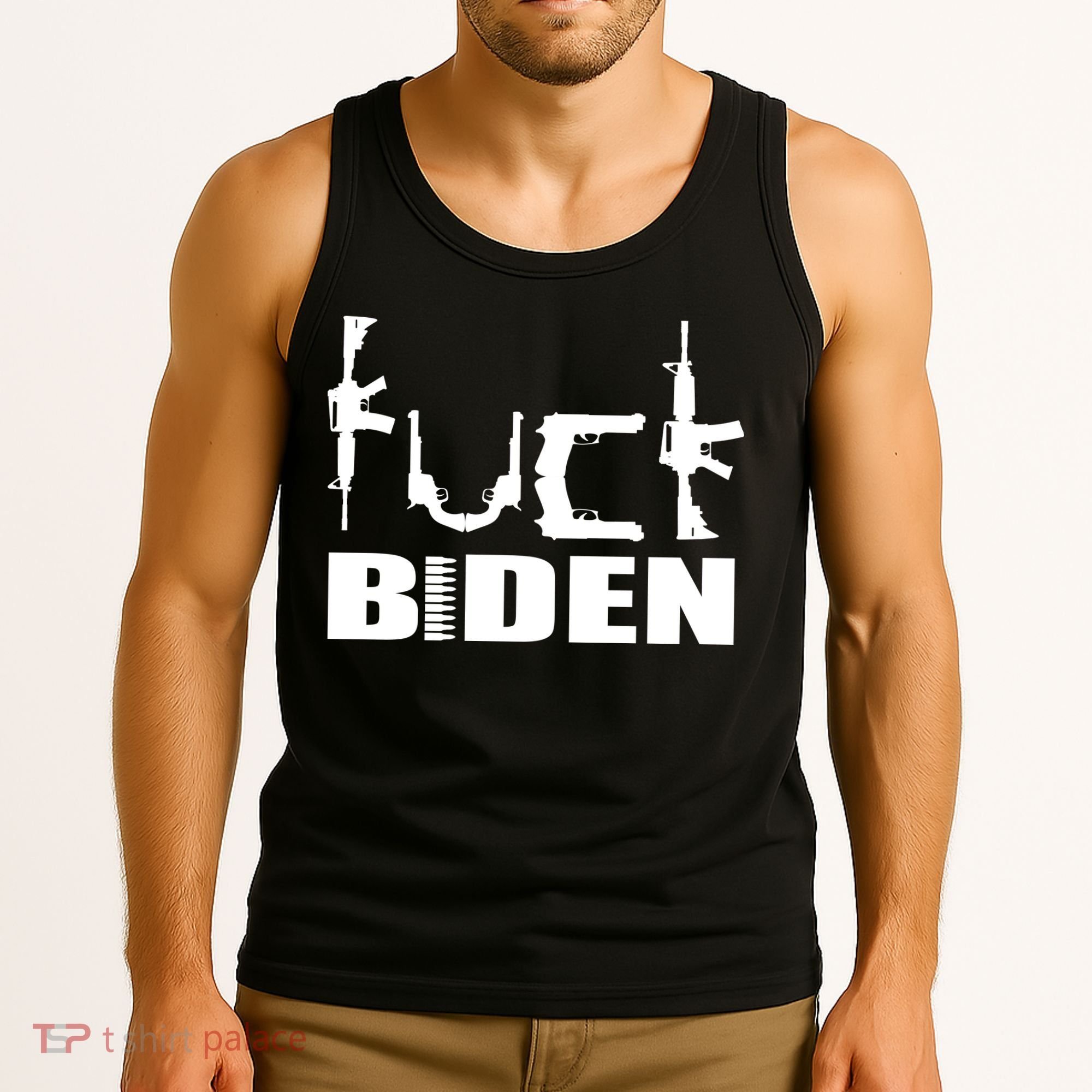 F*ck Biden Guns Logo Tank Top