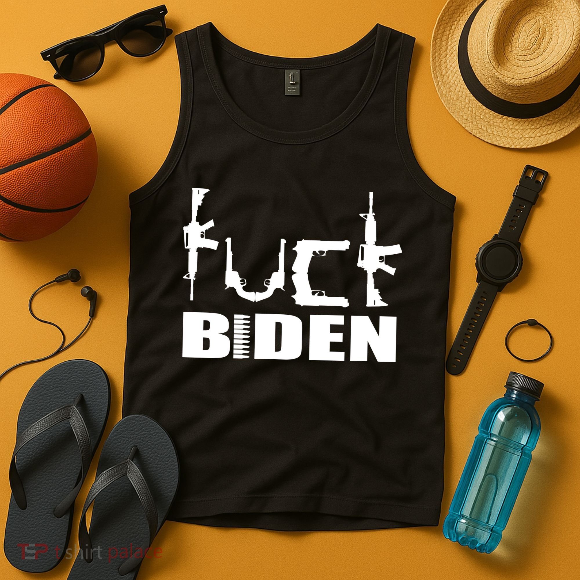 F*ck Biden Guns Logo Tank Top
