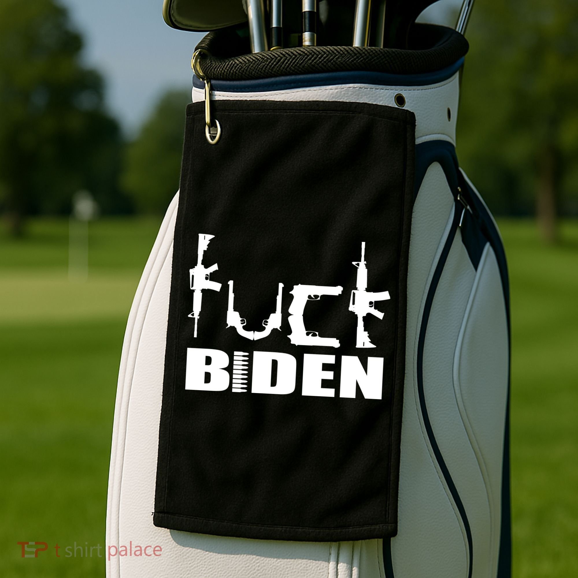 F*ck Biden Guns Logo Golf Towel