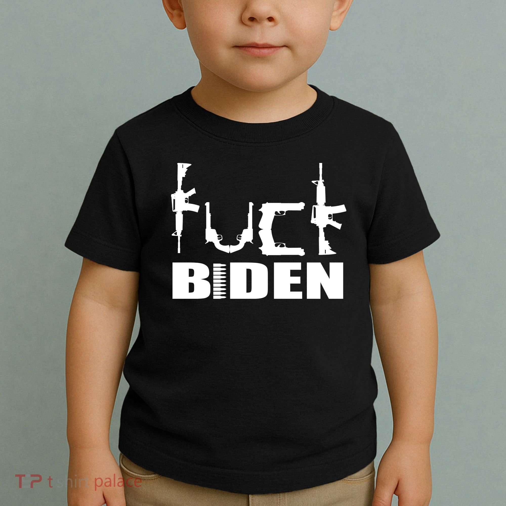 F*ck Biden Guns Logo Toddler T-Shirt
