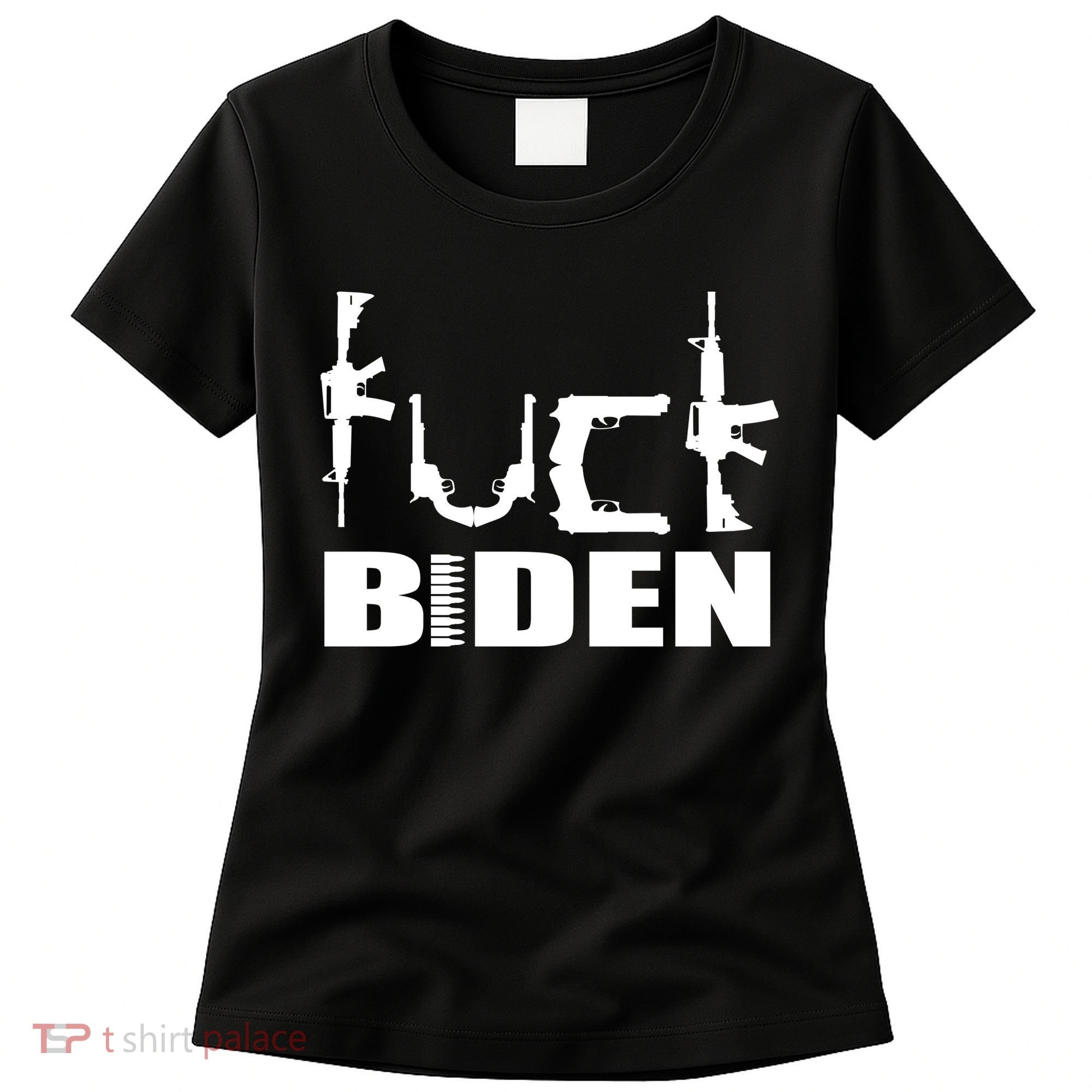 F*ck Biden Guns Logo Women's T-Shirt