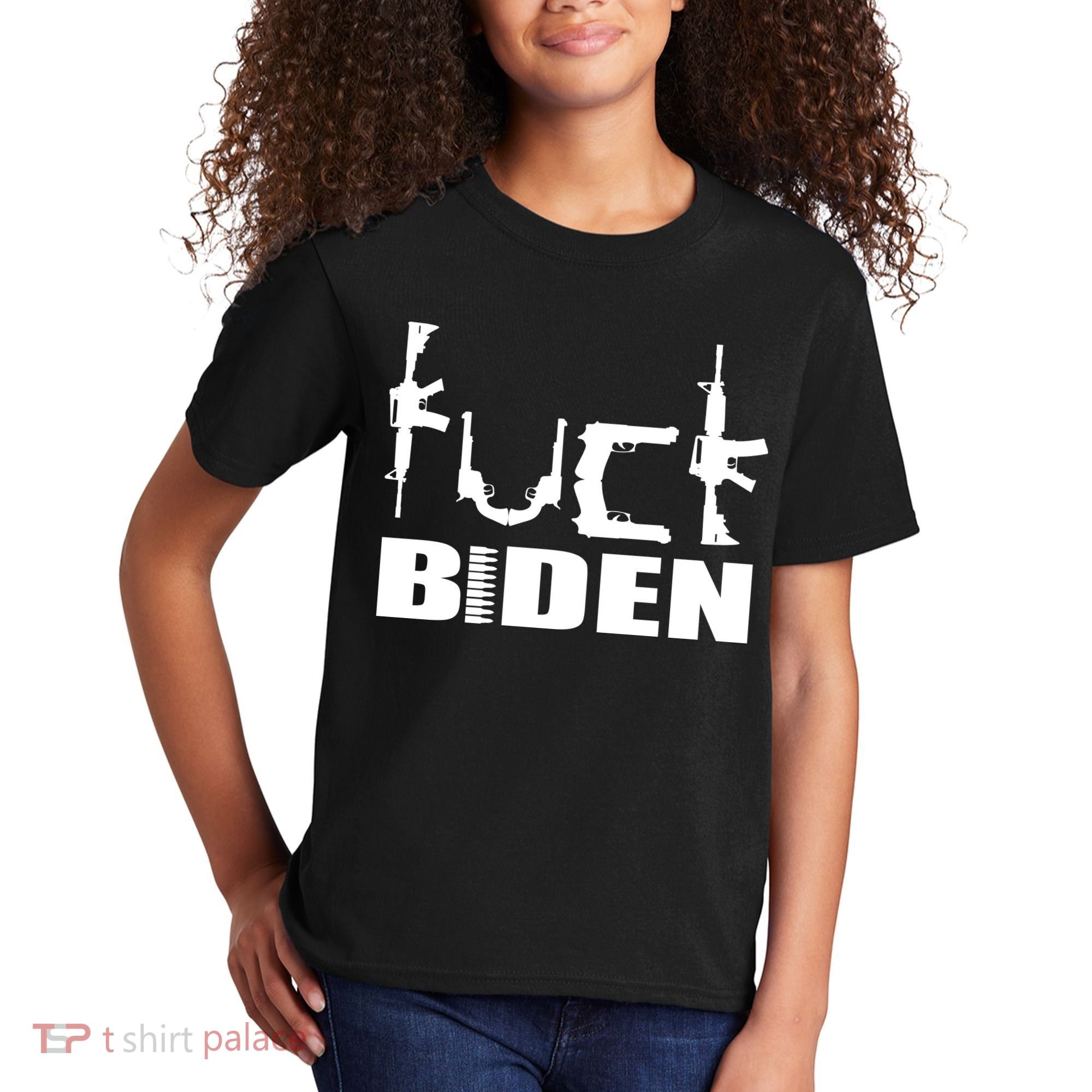 F*ck Biden Guns Logo Kids T-Shirt