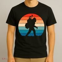 Funny Bigfoot Golf Vintage Retro Sasquatch Playing Golf Gift T-Shirt thumb 3