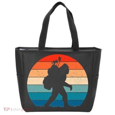 Funny Bigfoot Golf Vintage Retro Sasquatch Playing Golf Gift Tote Bag