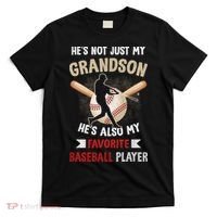 Funny Baseball Grandpa Grandson My Favorite Baseball Player T-Shirt thumb 0