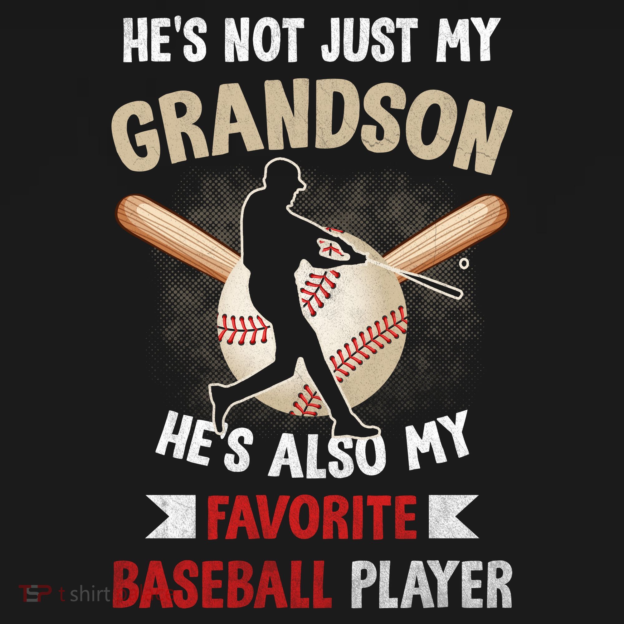 Funny Baseball Grandpa Grandson My Favorite Baseball Player Tank Top