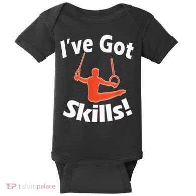 Funny Boys Gymnastics I've Got Skills Gift T Baby Bodysuit