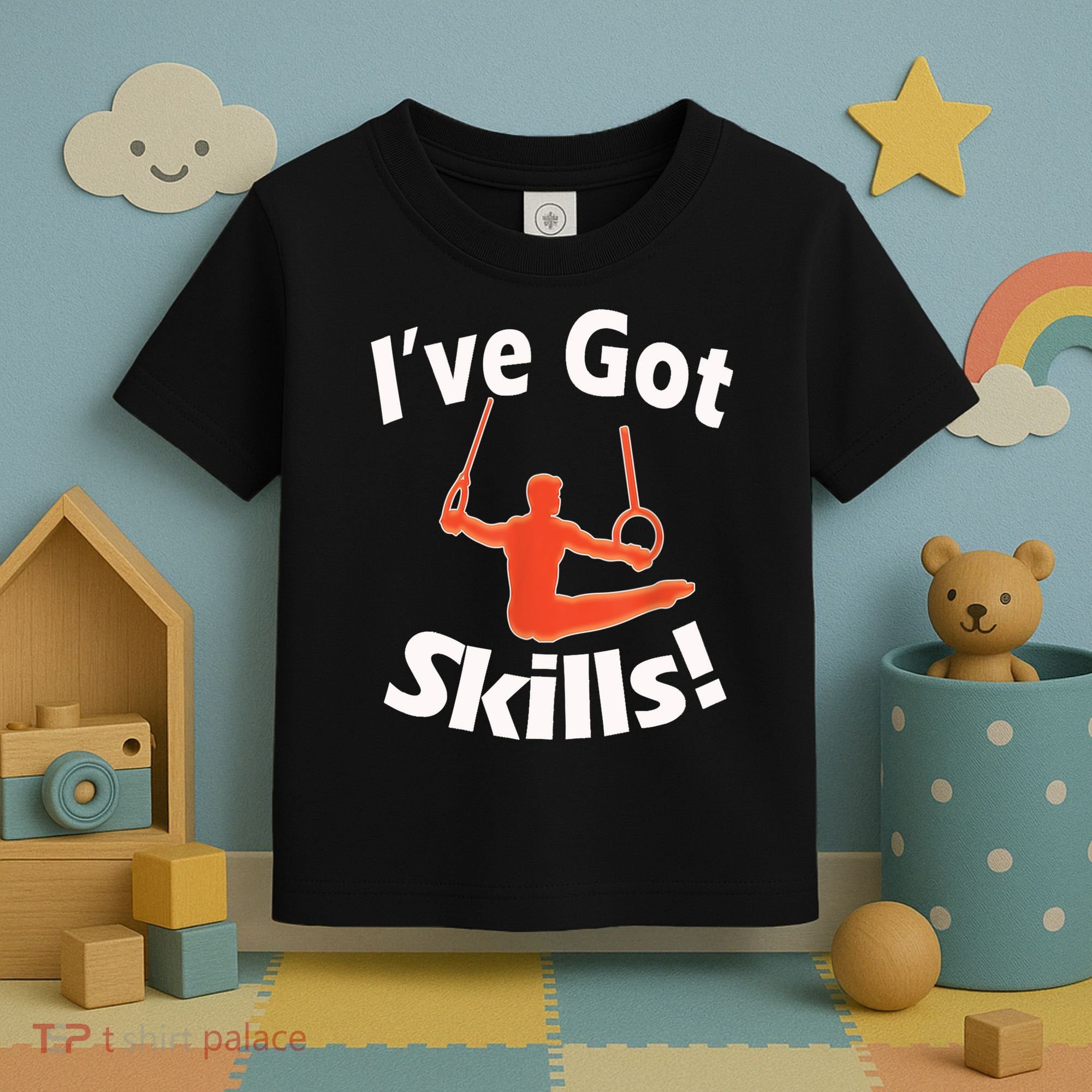Funny Boys Gymnastics I've Got Skills Gift T Toddler T-Shirt