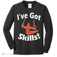 Funny Boys Gymnastics I've Got Skills Gift T Kids Long Sleeve Shirt thumb 0