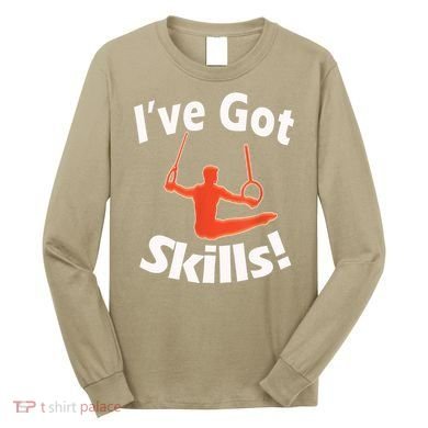 Funny Boys Gymnastics I've Got Skills Gift T Long Sleeve Shirt