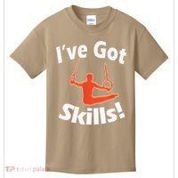 Funny Boys Gymnastics I've Got Skills Gift T Kids T-Shirt thumb 0