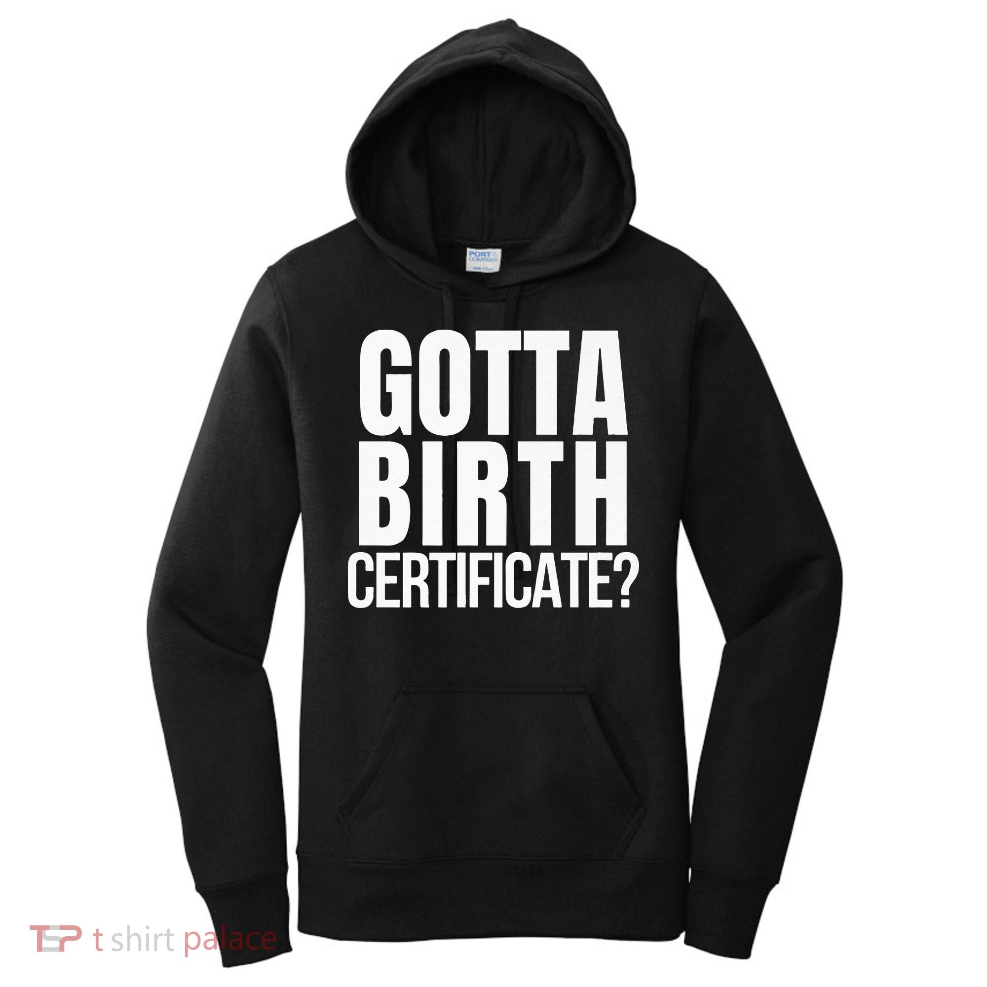 Funny Baseball Gotta Birth Certificate Travel Ball Women's Hoodie