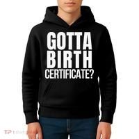 Funny Baseball Gotta Birth Certificate Travel Ball Kids Hoodie thumb 4