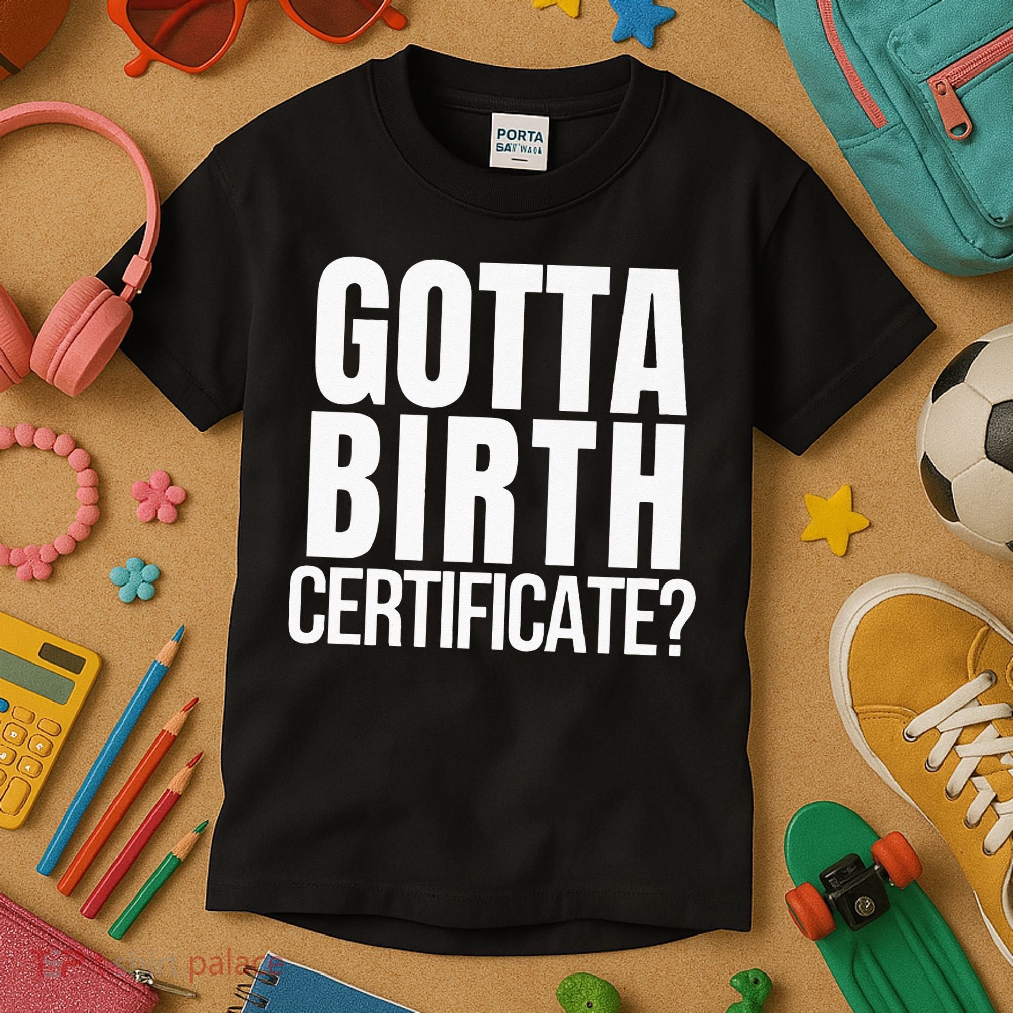 Funny Baseball Gotta Birth Certificate Travel Ball Kids T-Shirt