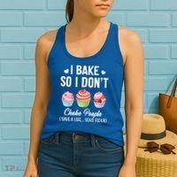 Funny Baking Gift I Bake So Funny I Don't Choke People Gift Women's Tank Top thumb 2