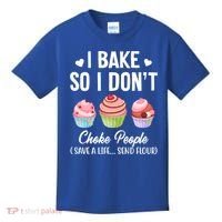 Funny Baking Gift I Bake So Funny I Don't Choke People Gift Kids T-Shirt thumb 0