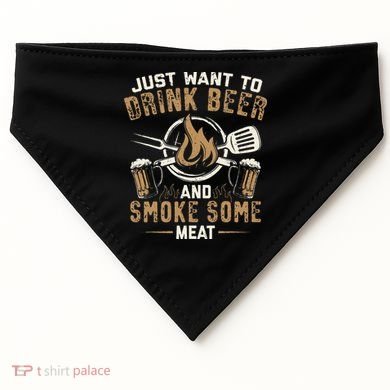 Funny BBQ Grill Chef Grilling Master Barbecue Lover BBQ USA-Made Doggie Bandana