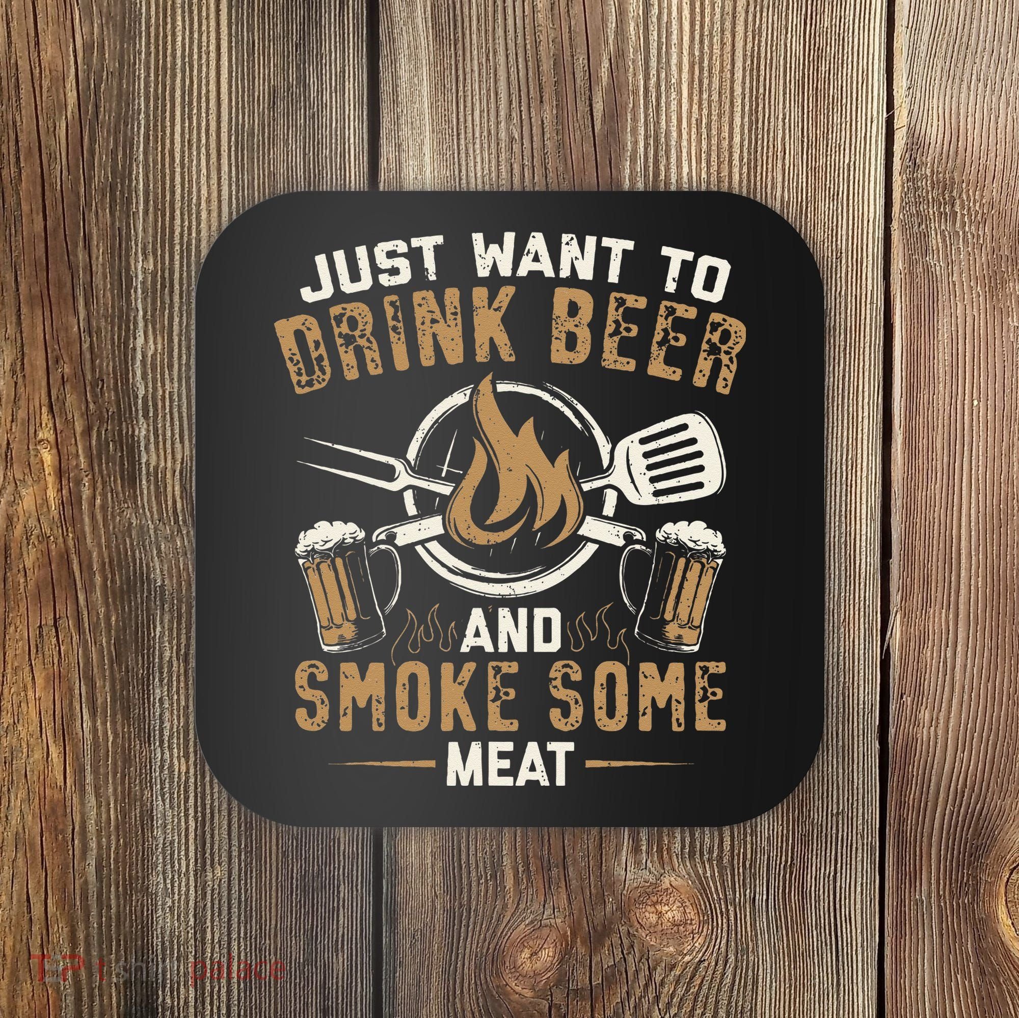 Funny BBQ Grill Chef Grilling Master Barbecue Lover BBQ Coaster