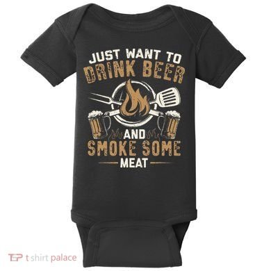 Funny BBQ Grill Chef Grilling Master Barbecue Lover BBQ Baby Bodysuit