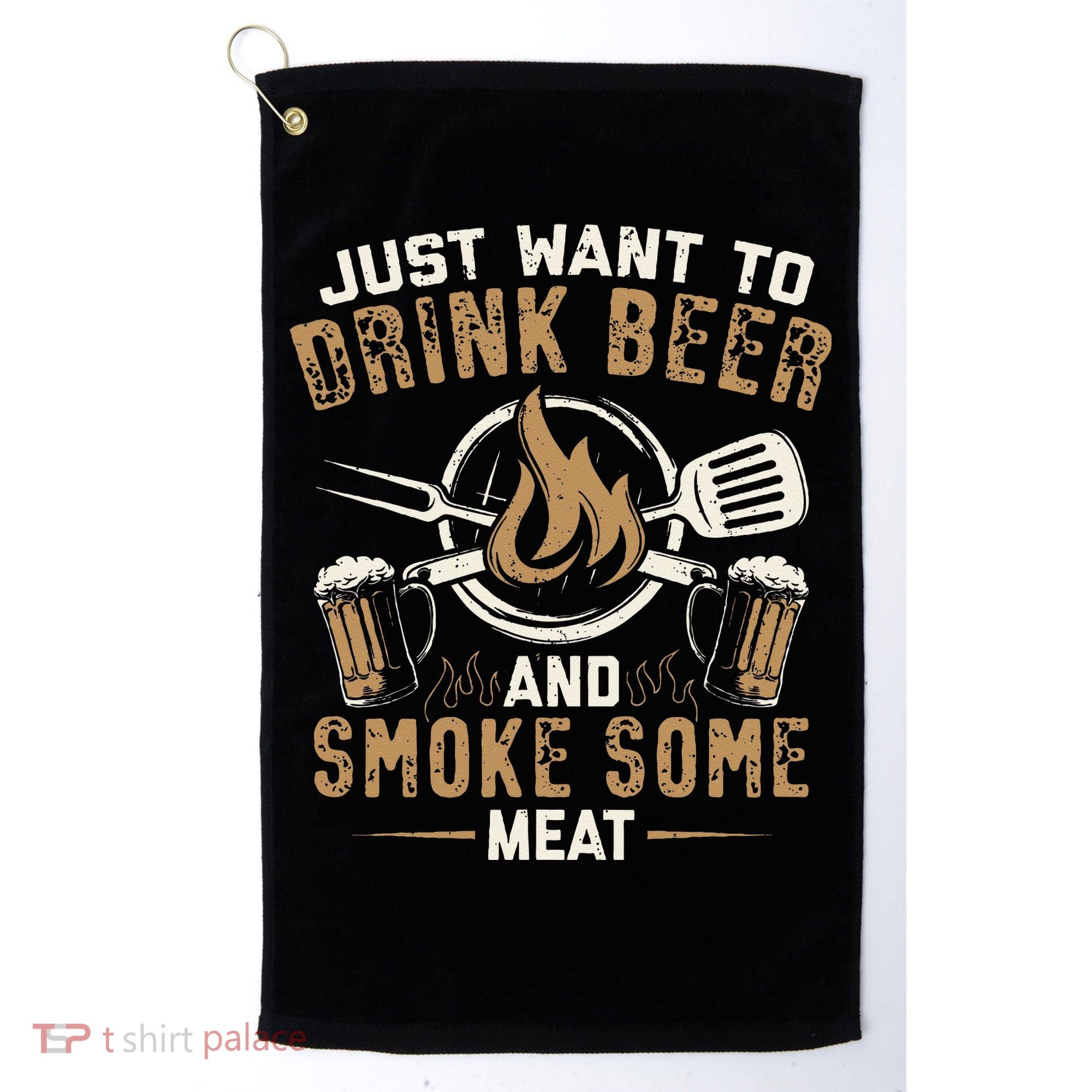 Funny BBQ Grill Chef Grilling Master Barbecue Lover BBQ Golf Towel
